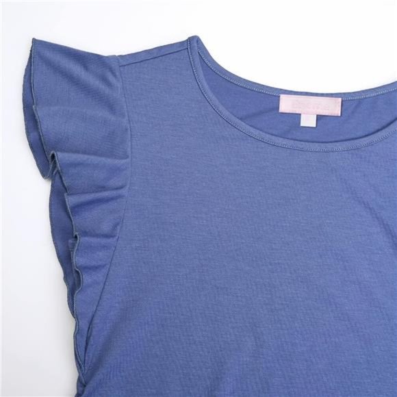 Bhome Maternity Tops Flying Shorts Sleeve Tshirt Side Ruched Pregnant Blouse - Picture 4 of 6